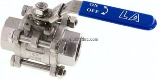 3-teiliger Edelstahl-Kugelhahn, G 1-1/4", 0 - 63bar
