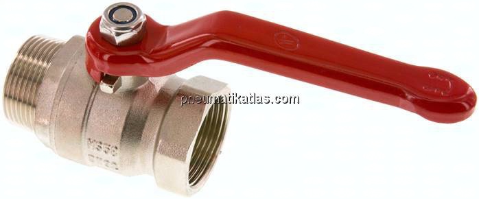 Messing-Kugelhahn, Eco-Line, R 1-1/4" / Rp 1-1/4", 0 - 25bar