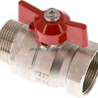 Messing-Kugelhahn, Eco-Line, R 1-1/4" / Rp 1-1/4", 0 - 25bar