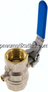 Messing-Kugelhahn mit Entlüftungsbohrung G 1-1/4", PN 14