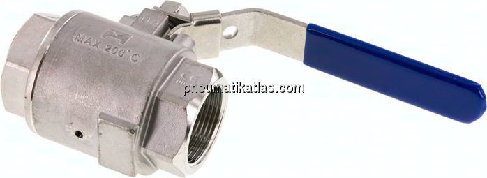 Edelstahl-Kugelhahn m. Entlüftungsbohrung G 1-1/4", PN 16
