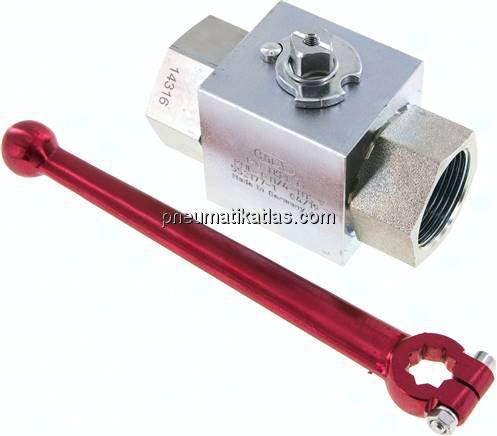Hochdruck-Kugelhahn, Stahl, G 1-1/4", 0 - 315bar
