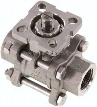 Edelstahl-Kugelhahn, Direktmontageflansch G 1/2", PN 63