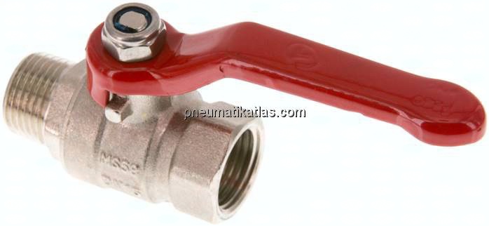 Messing-Kugelhahn, Eco-Line, R 1/2" / Rp 1/2", 0 - 25bar