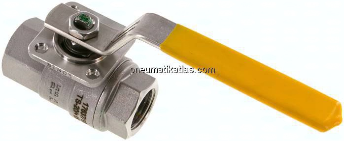 Edelstahl-Kugelhahn, DVGW, Rp 1/2", -0,9 bis 100bar