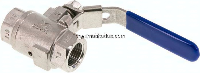 Edelstahl-Kugelhahn m. Entlüftungsbohrung G 1/2", PN 16