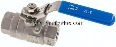 Edelstahl-Kugelhahn, G 1/2", 0 - 130bar