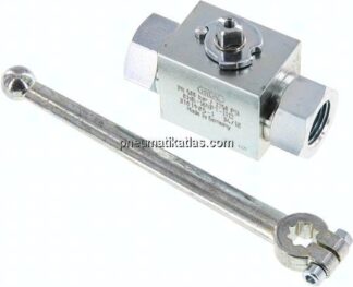 Hochdruck-Kugelhahn, Stahl, NPT 1/2", 0 - 500bar