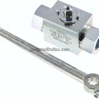 Hochdruck-Kugelhahn, Stahl, NPT 1/2", 0 - 500bar