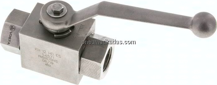 Hochdruck-Kugelhahn, Edelstahl, G 1/2", -0,999 bis 500bar