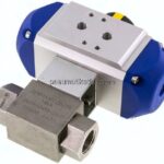 Pneumat. Hochdruck-Kugelhahn, doppeltwirkend, G 1/2", Edelstahl 1.4571