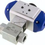 Pneumat. Hochdruck-Kugelhahn, Feder-öffnend, G 1/2", Stahl verzinkt