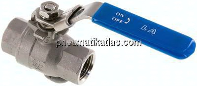 Edelstahl-Kugelhahn, leicht, G 1/2", 0 - 63bar