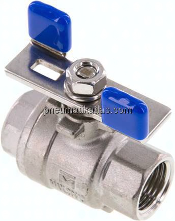 Edelstahl-Kugelhahn, leicht, G 1/2", 0 - 63bar