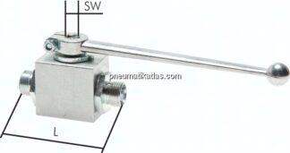 Hochdruck-Kugelhahn, Stahl, 42 L (M52x2), 0 - 160bar