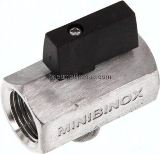 Edelstahl-Minikugelhahn G 1/2" Innengewinde, PN 25
