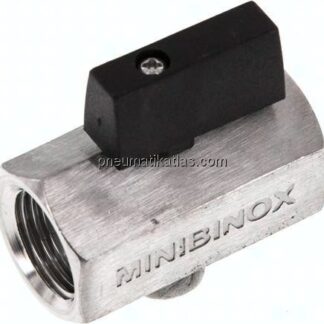 Edelstahl-Minikugelhahn G 1/2" Innengewinde, PN 25