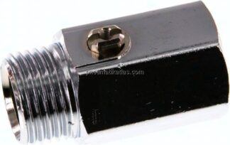 Messing-Minikugelhahn G 1/2" Innengewinde / Außengewinde, PN 16