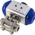 Pneumat. Edelstahl-Kugelhahn, G 1/2", Feder-öffnend