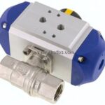 Pneumat. Messing-Kugelhahn, G 1/2", Feder-schließend