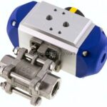 Pneumat. Edelstahl-Kugelhahn, G 1/2", Feder-schließend