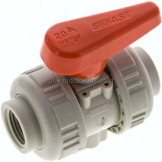 Kugelhahn, PP-H / EPDM, Rp 1/2" (Industrieausführung)