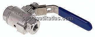 Edelstahl-Kugelhahn m. Entlüftungsbohrung G 1/4", PN 16