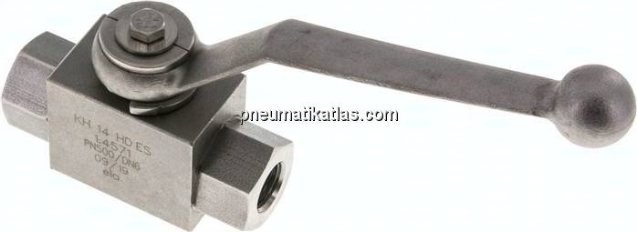 Hochdruck-Kugelhahn, Edelstahl, G 1/4", -0,999 bis 500bar
