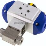 Pneumat. Hochdruck-Kugelhahn, doppeltwirkend, G 1/4", Edelstahl 1.4571