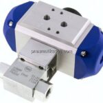 Pneumat. Hochdruck-Kugelhahn, Feder-öffnend, G 1/4", Stahl verzinkt