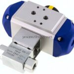 Pneumat. Hochdruck-Kugelhahn, Feder-schließend, G 1/4", Stahl verzinkt