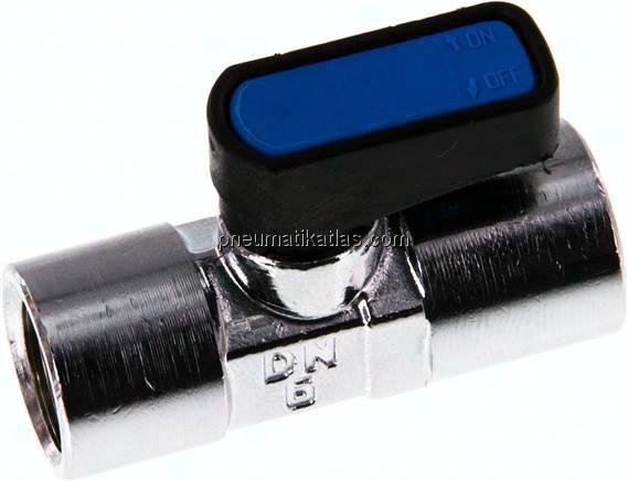 Messing-Minikugelhahn Rp 1/4"-Rp 1/4" (IG), PN 20
