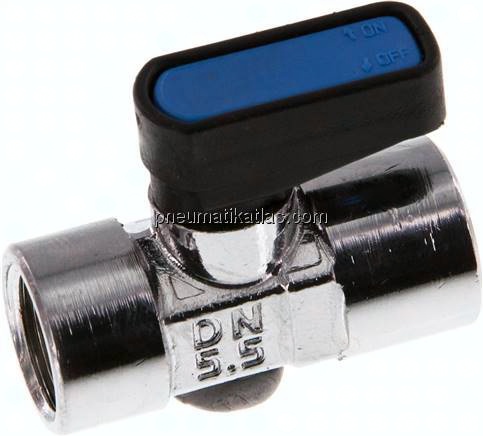 Messing-Minikugelhahn mit Entlüftungsbohrung G 1/4", PN 20