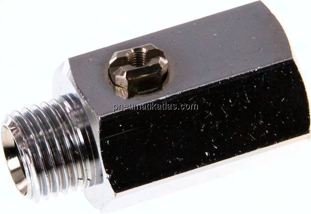 Messing-Minikugelhahn G 1/4" Innengewinde / Außengewinde, PN 16