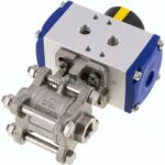 Pneumat. Edelstahl-Kugelhahn, G 1/4", doppeltwirkend