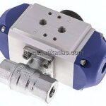 Pneumat. Messing-Kugelhahn, G 1/4", Feder-öffnend