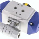 Pneumat. Messing-Kugelhahn, G 1/4", Feder-schließend