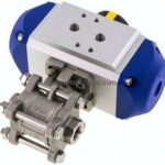 Pneumat. Edelstahl-Kugelhahn, G 1/4", Feder-schließend