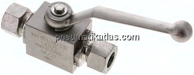 Hochdruck-Kugelhahn, Edelstahl, 15 L (M22x1,5), -0,999 bis 315bar