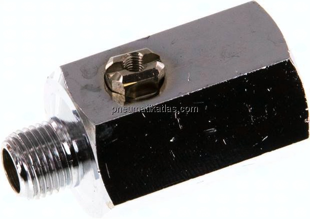 Messing-Minikugelhahn G 1/8" Innengewinde / Außengewinde, PN 16