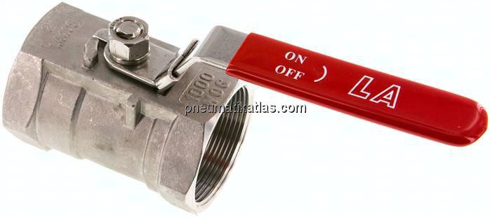 1-teiliger Edelstahl-Kugelhahn, NPT 2", 0 - 63bar