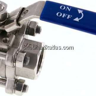 3-teiliger Edelstahl-Kugelhahn, G 3/4", 0 - 63bar