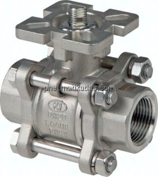 Edelstahl-Kugelhahn, Direktmontageflansch G 2-1/2", PN 63