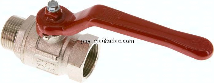 Messing-Kugelhahn, kurz, G 3/4" (AG/IG), -0,9 bis 40bar