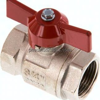 Messing-Kugelhahn, kurz, G 3/4", -0,9 bis 40 bar, voller Durchgang