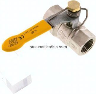 Messing-Kugelhahn, G 3/4", -0,98 bis 40bar, federschließend