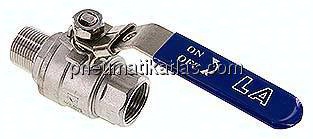 Edelstahl-Kugelhahn, leicht, R 3/4" / Rp 3/4", 0 - 63bar
