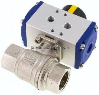 Pneumat. Messing-Kugelhahn, G 3/4", doppeltwirkend
