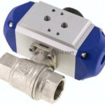 Pneumat. Messing-Kugelhahn, G 3/4", Feder-öffnend