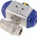 Pneumat. Messing-Kugelhahn, G 3/4", Feder-schließend